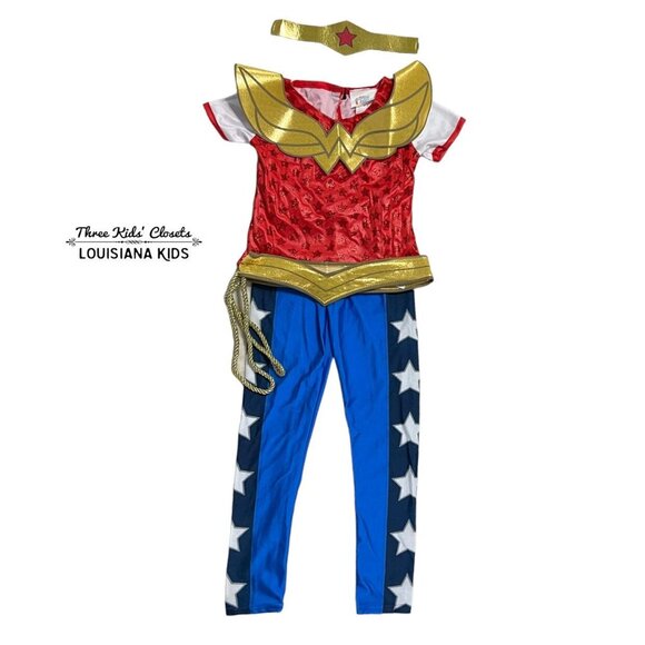 DC Superhero Girls Sz Small Wonder Woman Costume - Picture 1 of 6